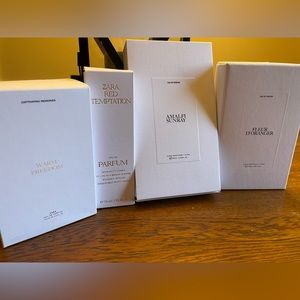 Zara Perfumes - Warm Freedom, Red Temptation, Fleur D’oranger, and Amalfi Sunray